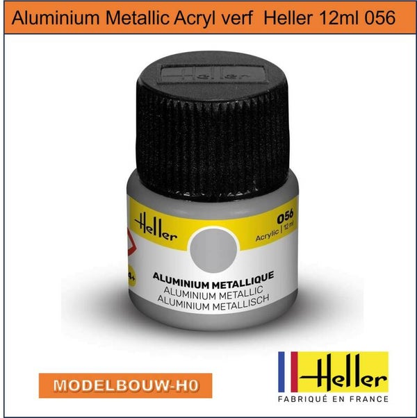 Aluminium  Metallic  Acryl verf  Heller 12ml 056