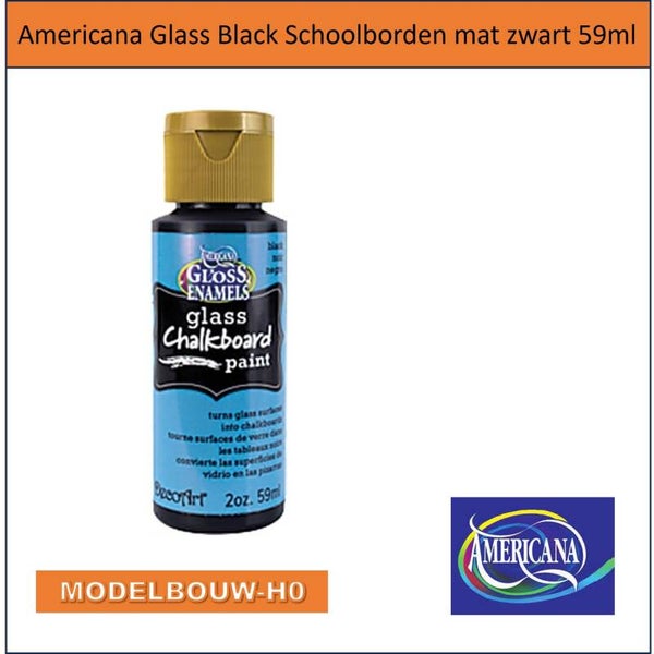 Americana Glass Enamels Black Schoolborden diep mat zwart 59ml