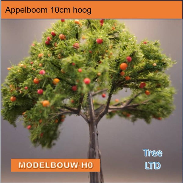 Appelboom 9cm met wortels extra appels en groen meegeleverd.