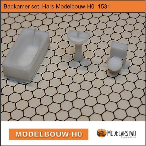 Badkamerset  Hars Modelbouw-H0  1531