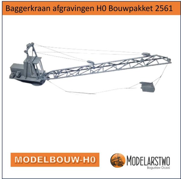 Baggerkraan afgravingen -  H0 Bouwpakket 2561
