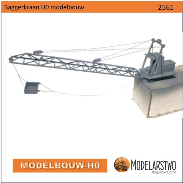 Baggerkraan afgravingen -  H0 Bouwpakket 2561