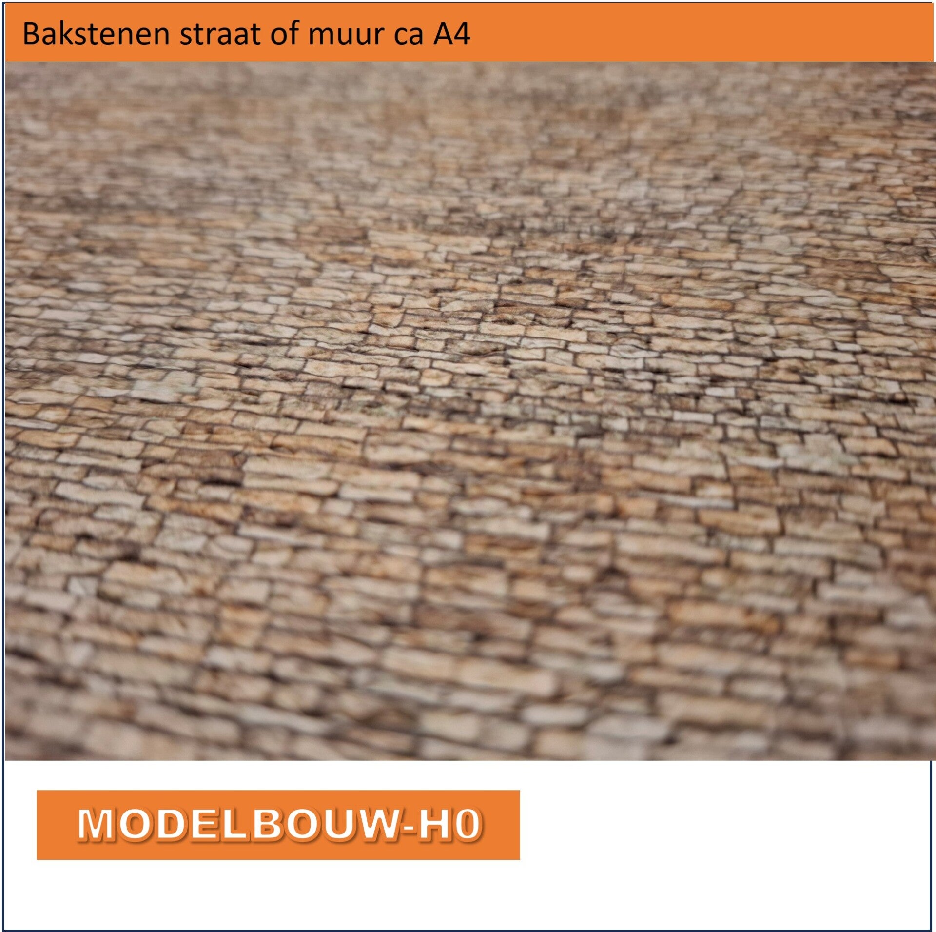 Bakstenenmuur reliëf print wand H0 no17