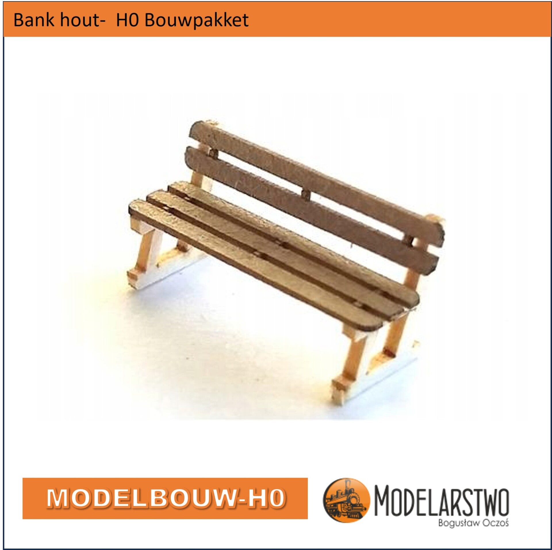 Bank hout Modelbouw H0 Bouwpakket 6 stuks 753A