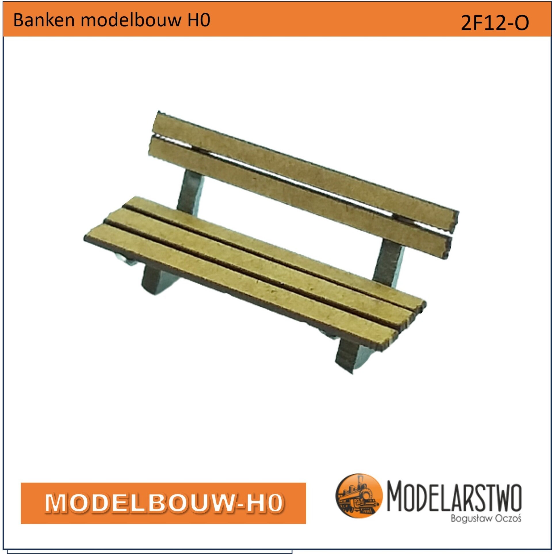 Bank 4 stuks Perron  modelbouw H0 2F12