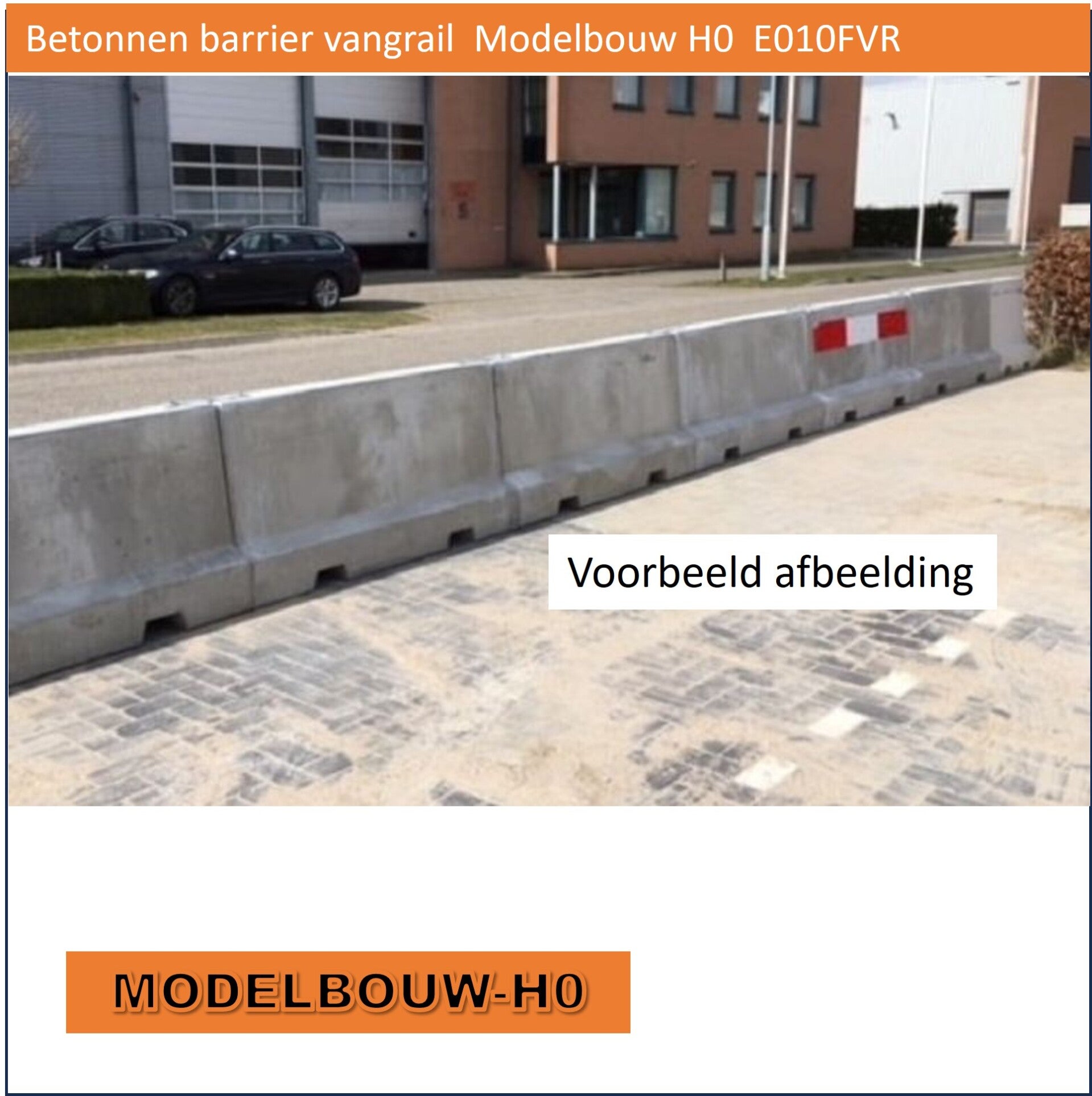 Betonnen barrier vangrail  Modelbouw H0  E010FVR