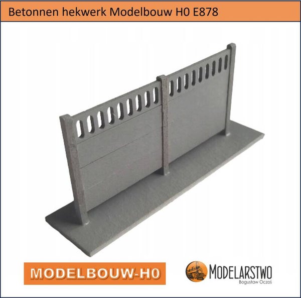 Betonnen hekwerk Modelbouw H0 E878