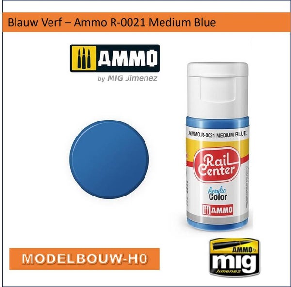 Blauwe verf Ammo R-0021 Rail Center Medium Blue