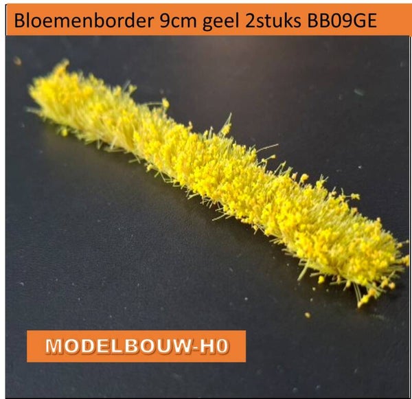Bloemenborder 9cm geel 2stuks BB09GE