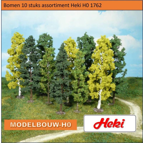 Bomen 10 stuks assortiment Heki H0 1762
