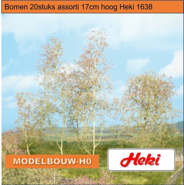 Loofbomen 20stuks assorti ca17cm hoog Heki 1638