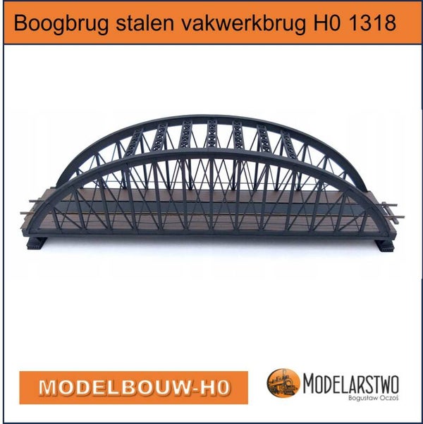 Boogbrug stalen vakwerkbrug H0 1318