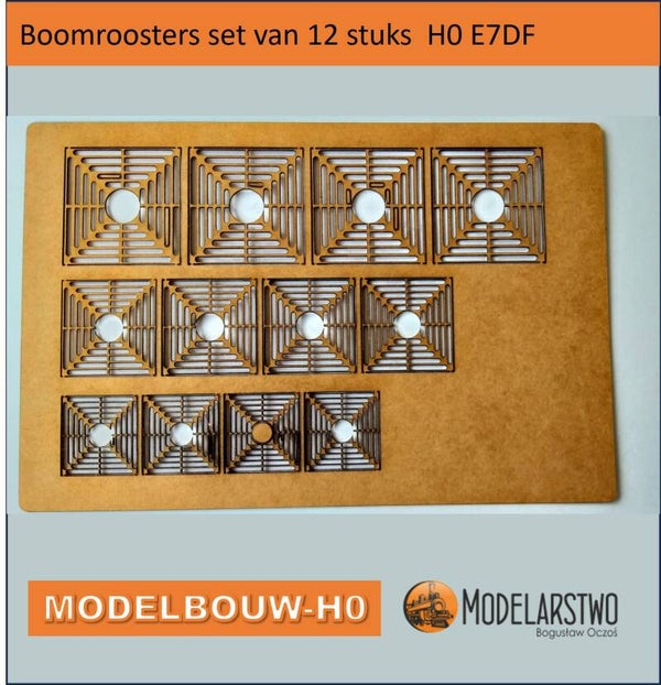 Boomroosters set van 12 stuks Modelbouw H0 E7DF