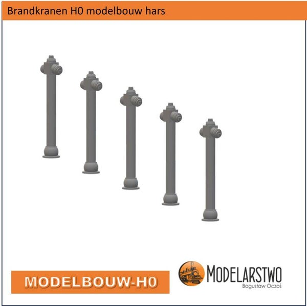Brandkranen H0 modelbouw hars 2200