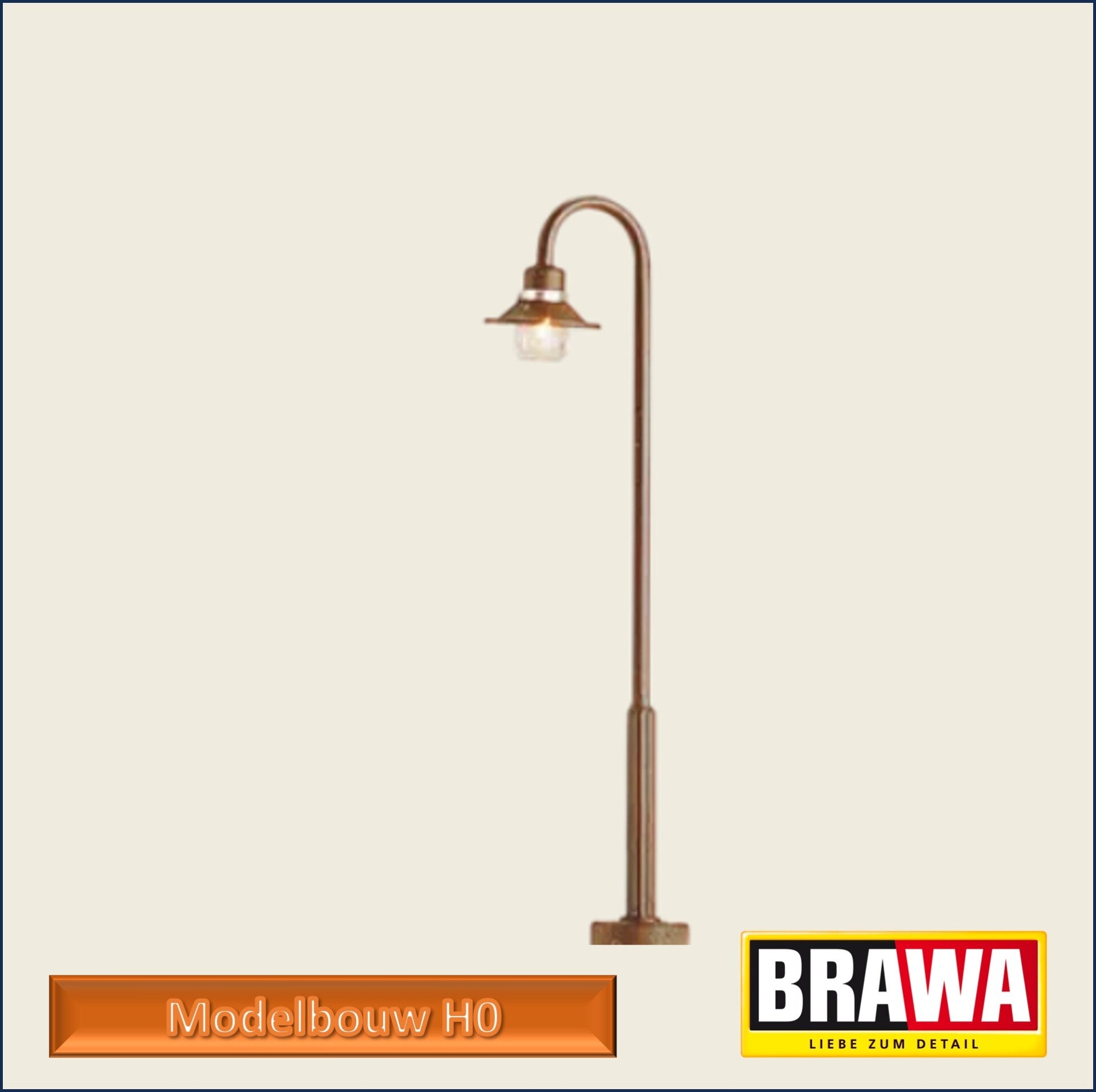 Straatlantaarn met gloeilampje 46mm hoog type 5015 Modelbouw H0