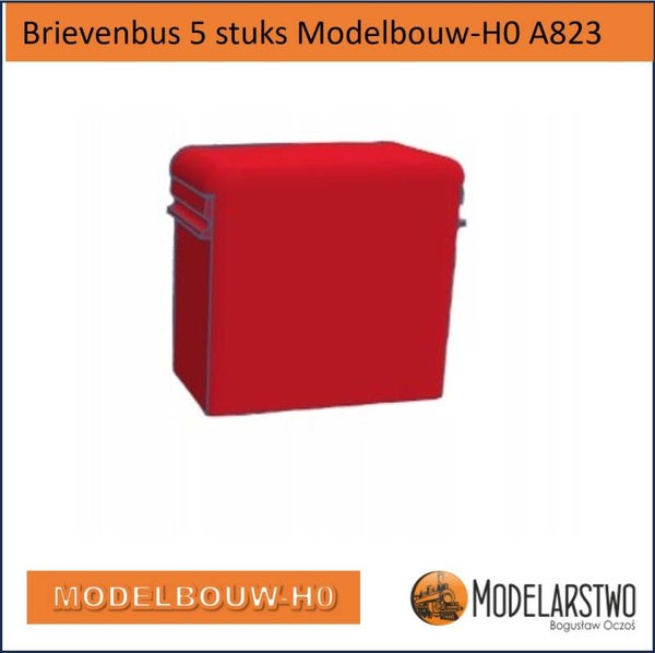 Brievenbussen Modelbouw H0 hars 5 stuks A823