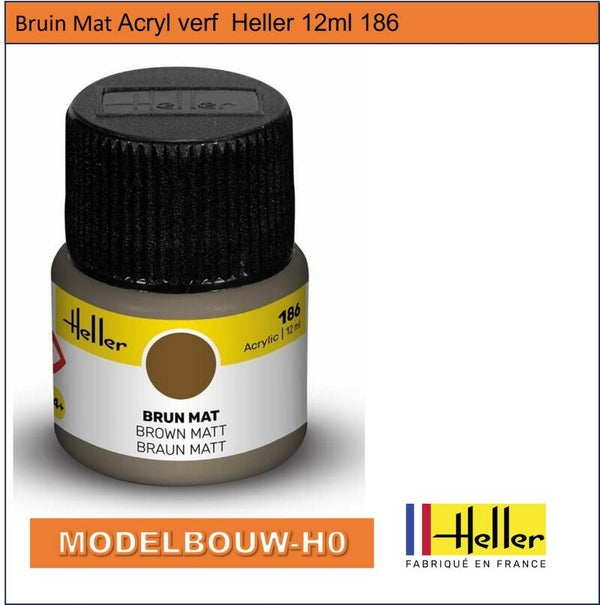 Bruin Mat Acryl verf  Heller 12ml 186