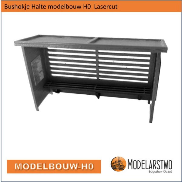 Bushokje Halte -  H0 Bouwpakket