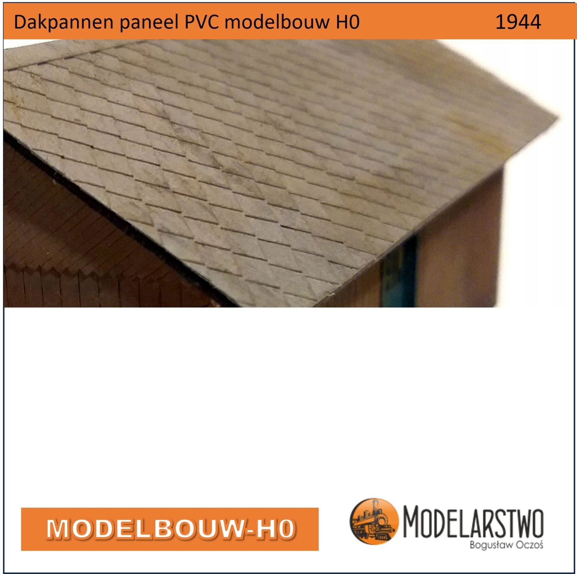 Dakpannen paneel A4 Modelbouw H0 1944