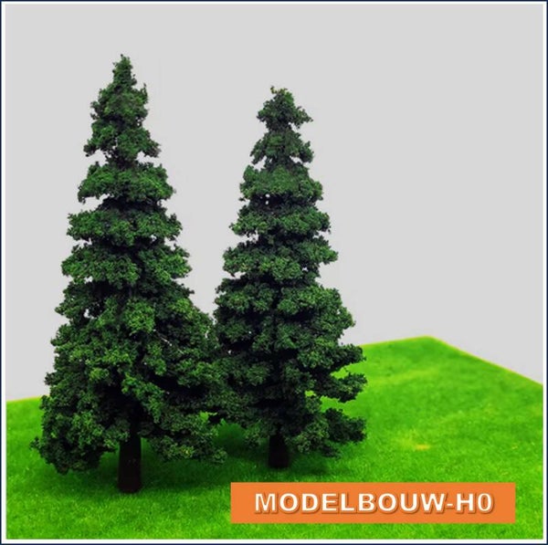 Dennenboom 12cm hoog met steekstam per 2 stuks