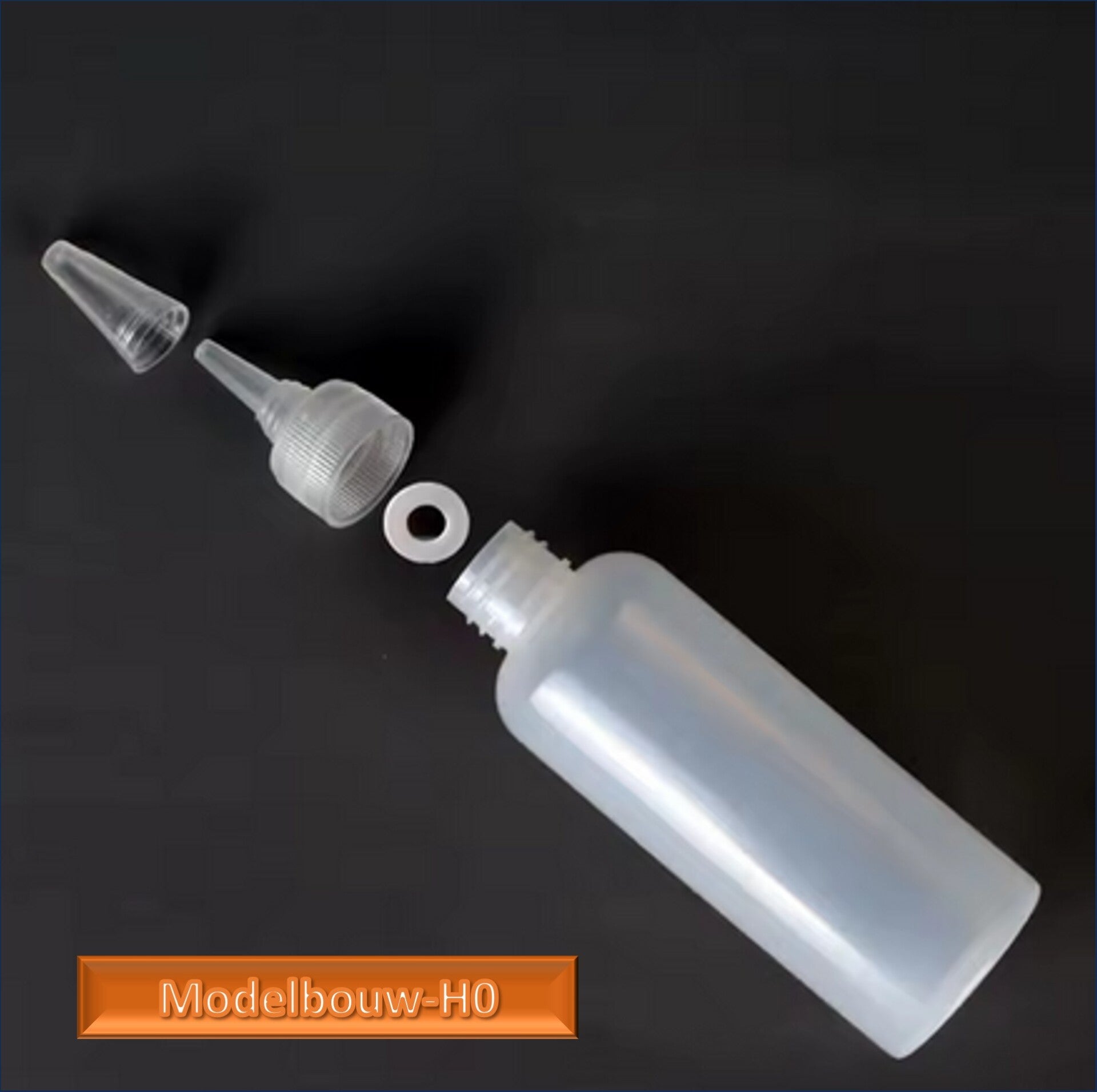 Doseerflesje met Nozzle en afsluitdopje per 4stuks