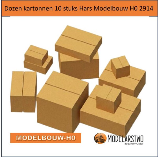 Dozen kartonnen 10 stuks Hars model Modelbouw H0 2914