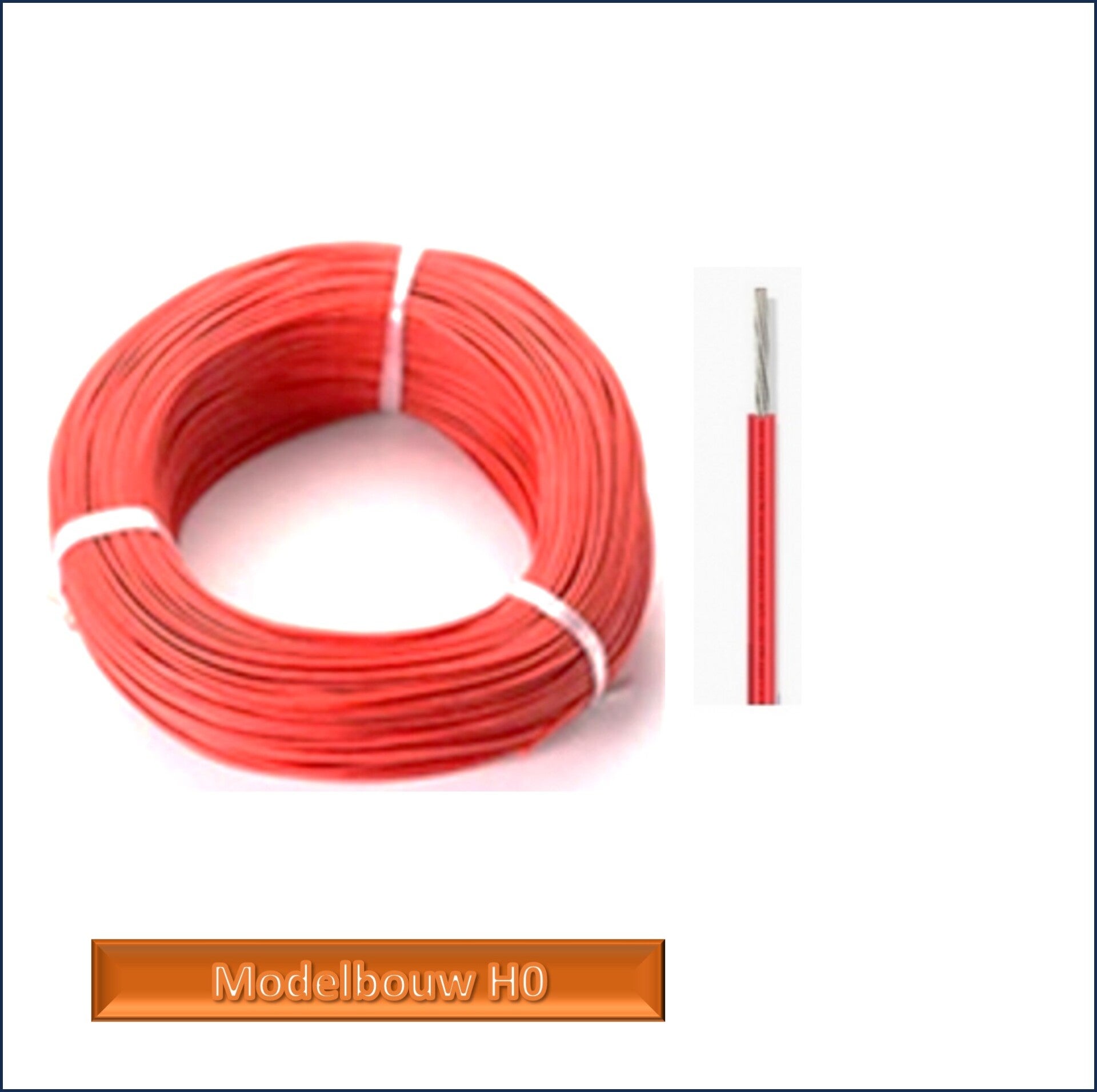 Draad  rood 10 meter 0,25 Qmm