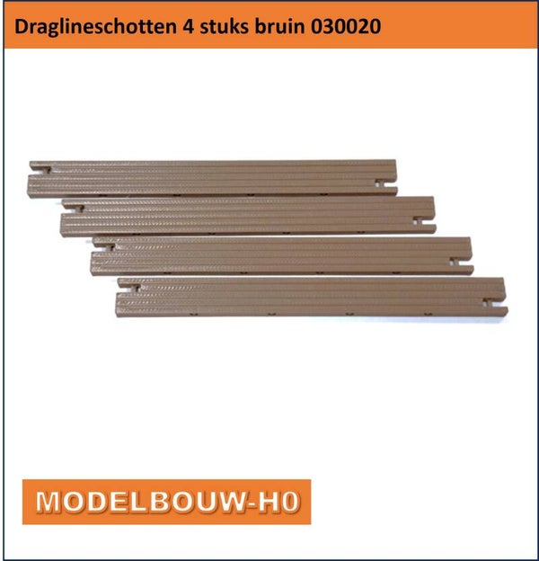 Draglineschotten 4 stuks bruin 030020