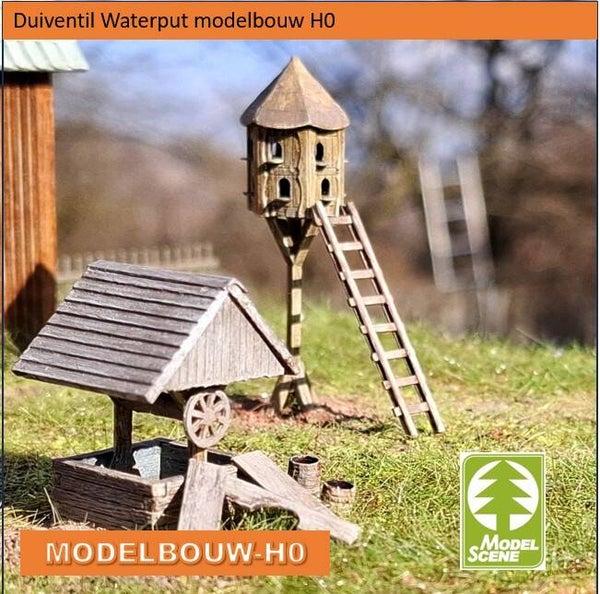 Duiventil Waterput  Modelbouw H0 lasercut 98535