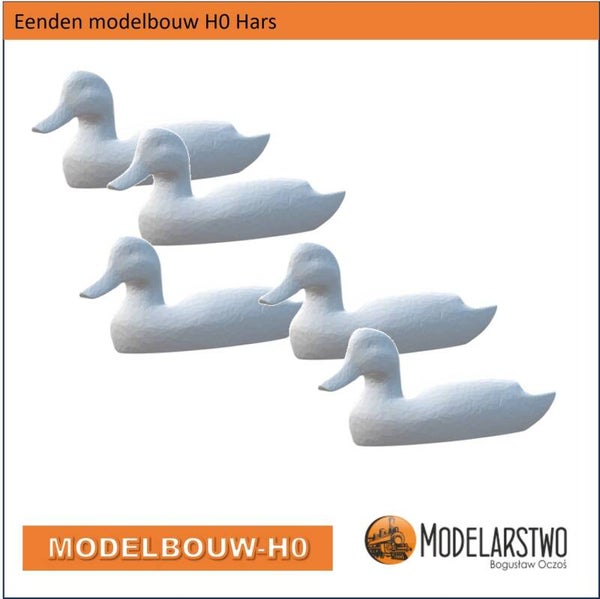 Eenden modelbouw H0 Hars
