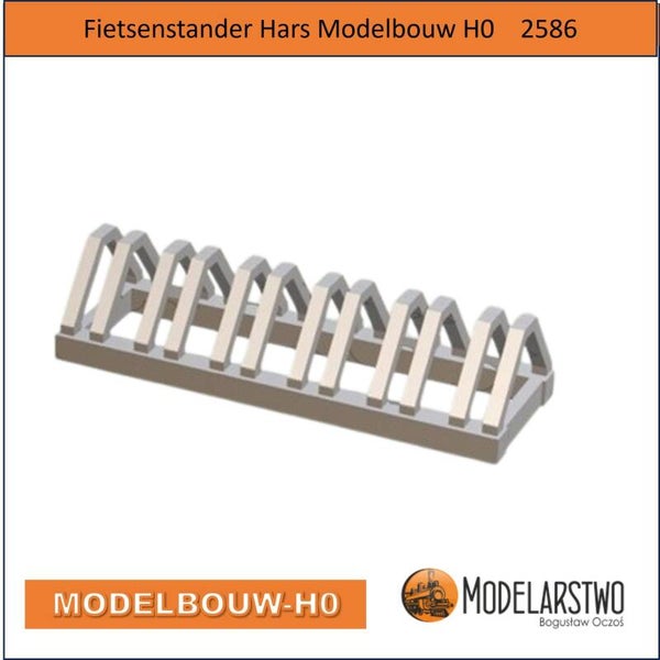 Fietsenstander modelbouw H0 Hars 2586