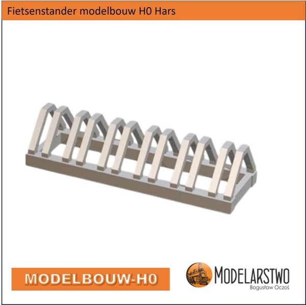 Fietsenstander modelbouw H0 Hars 2586