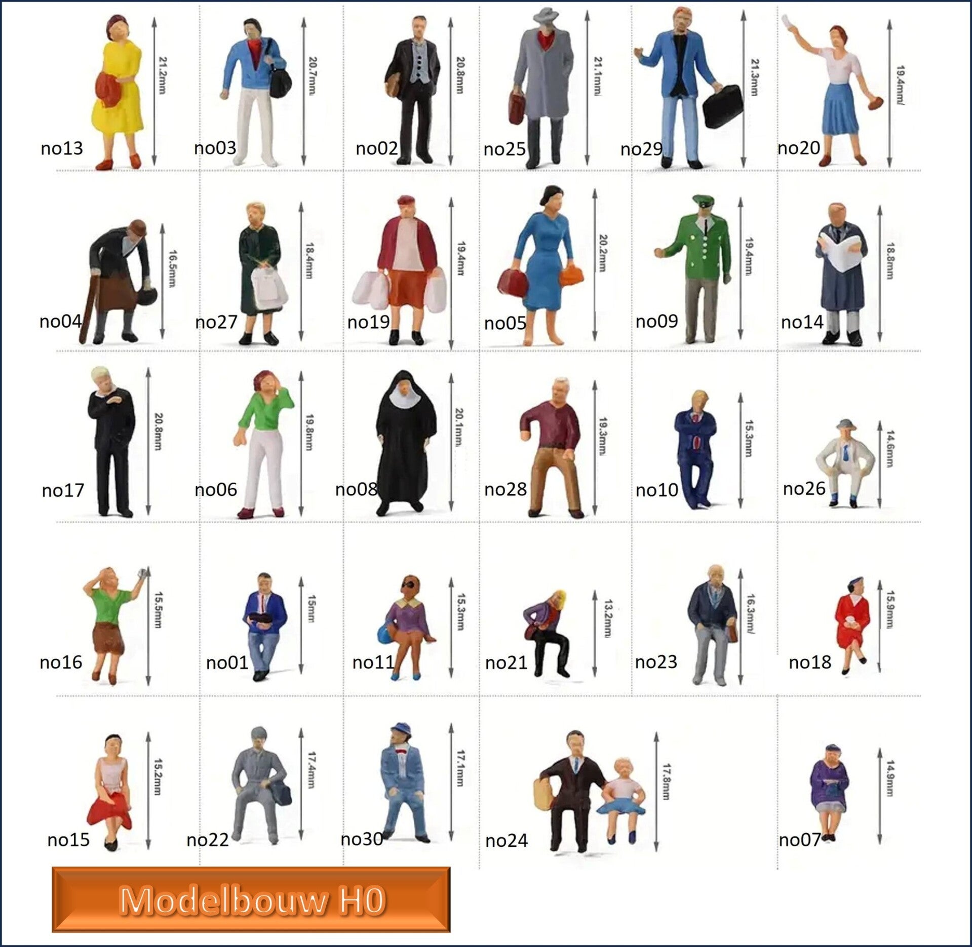 figuren staand en zittend