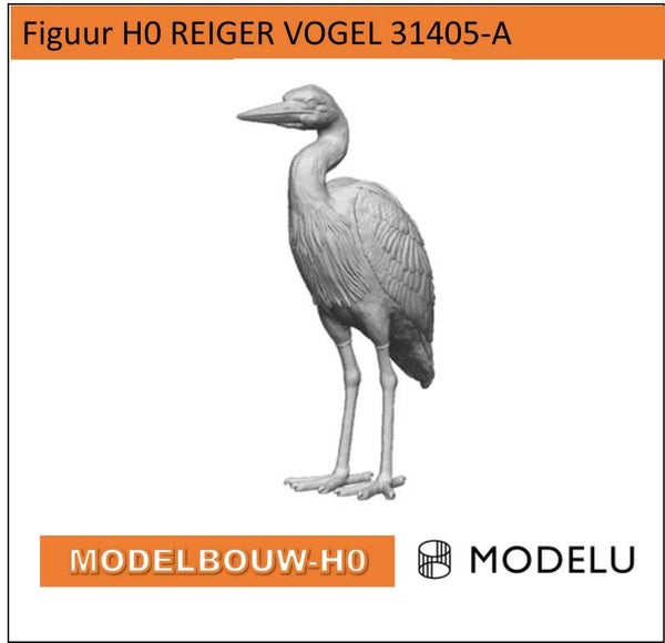 Reiger 3D geprint (31405A) | H0 figuren (1:87)