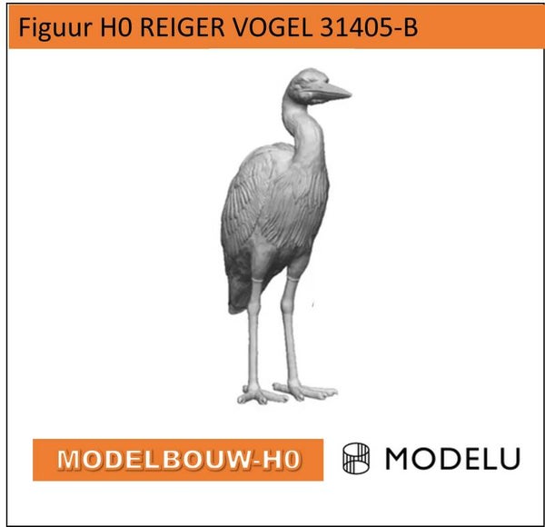 Reiger 3D geprint (31405B) | H0 figuren (1:87)