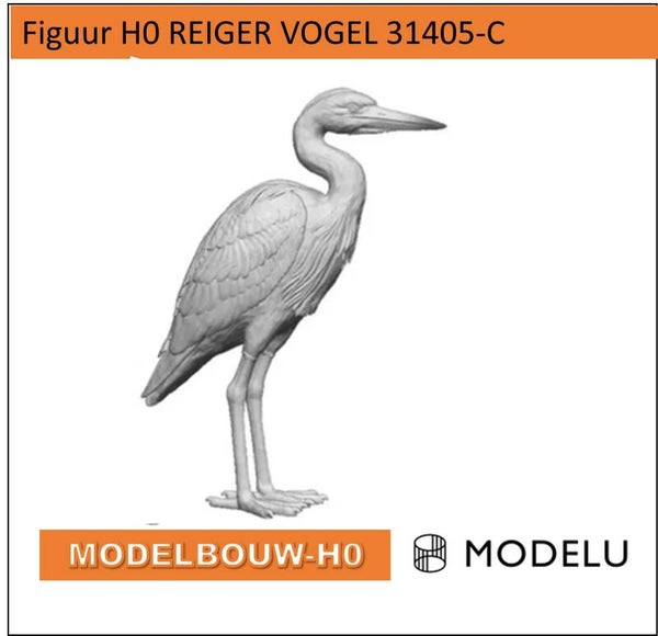 Reiger 3D geprint (31405C) | H0 figuren (1:87)
