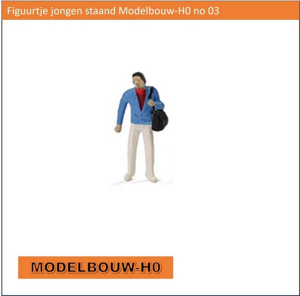 Figuurtje jongen staand Modelbouw-H0 no 03
