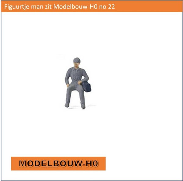 Figuurtje man zit Modelbouw-H0 no 22