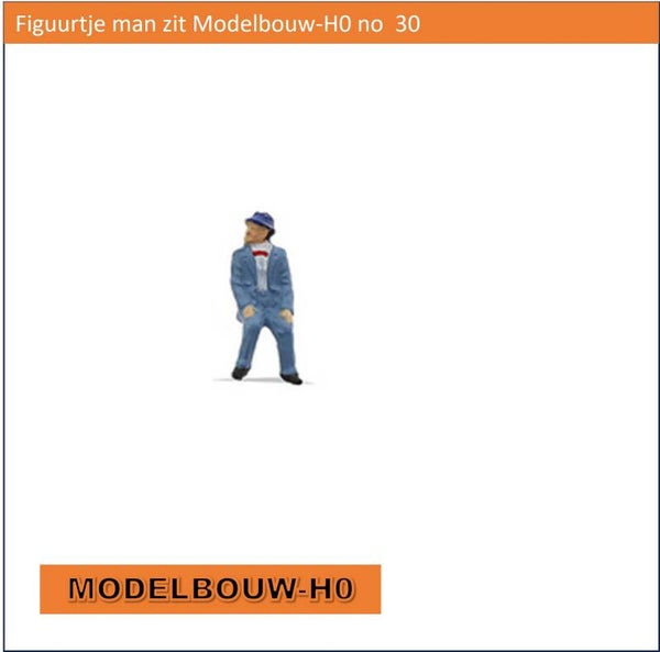 Figuurtje man zit Modelbouw-H0 no  30