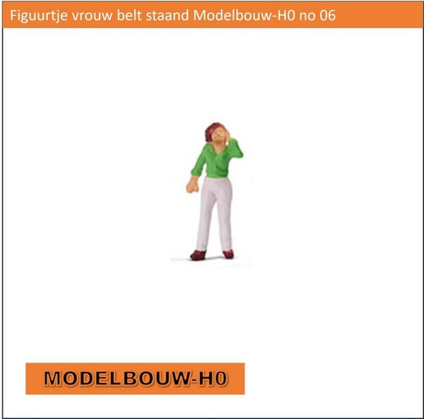 Figuurtje vrouw belt staand Modelbouw-H0 no 06
