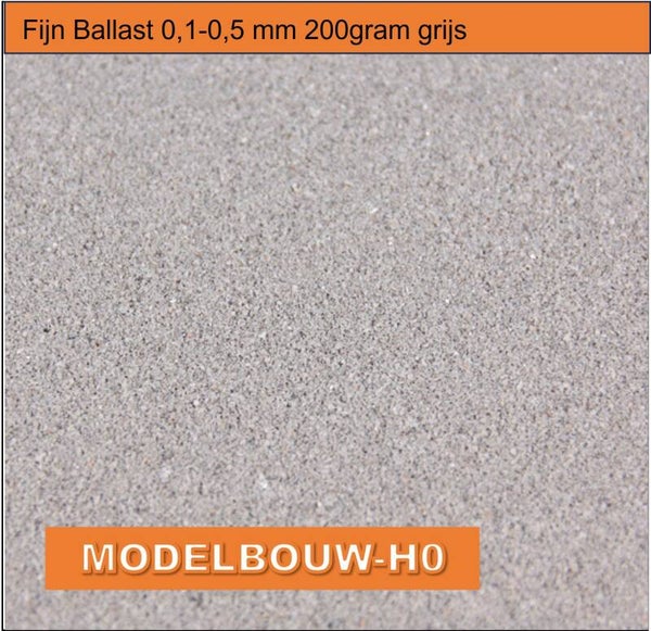 Fijn Ballast 0,1 - 0,5 mm 200gram grijs