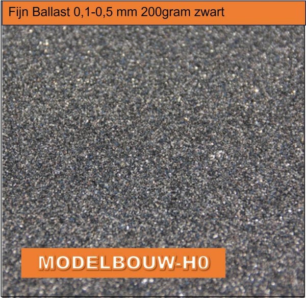 Fijn Ballast 0,1 - 0,5 mm grijs-zwart 200gram