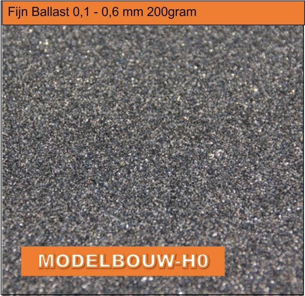 Fijn Ballast 0,1 - 0,6 mm grijs-zwart