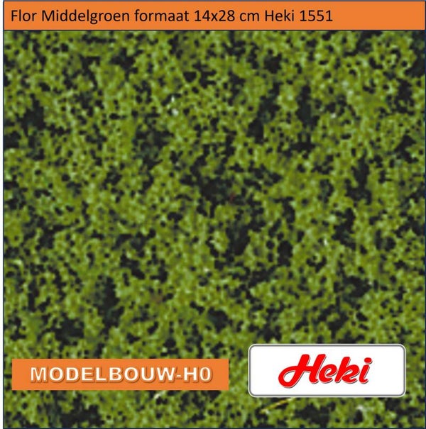 Flor Middelgroen formaat 14x28 cm Heki 1551