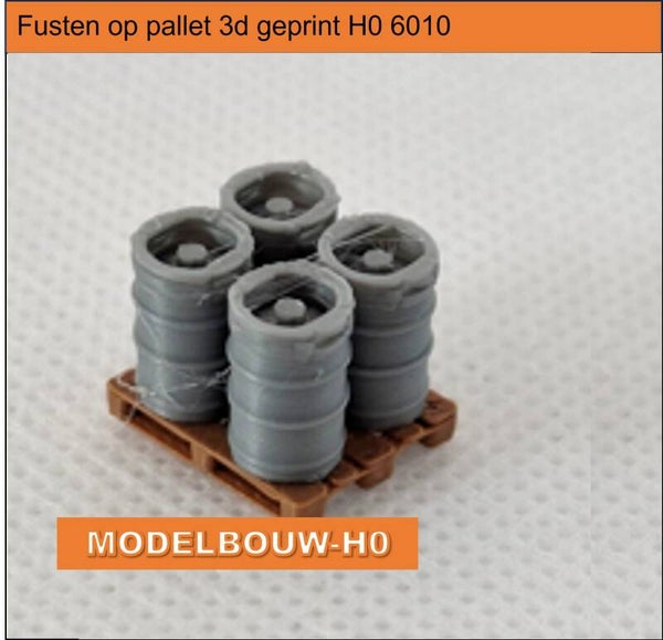 Fusten 4stuks op een pallet 3D print 6010