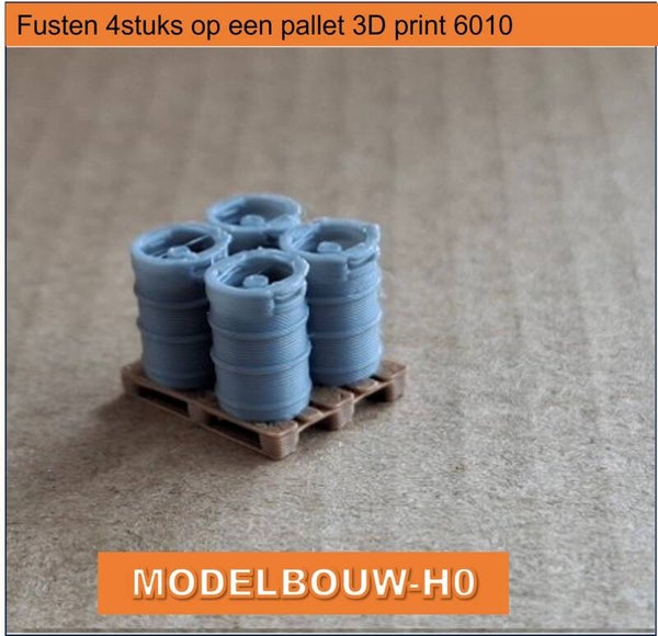 Fusten 4stuks op een pallet 3D print 6010