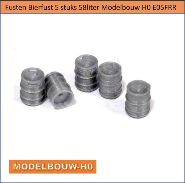 Fusten –bierfust- 5 stuks 58liter  Modelbouw H0  E05FR