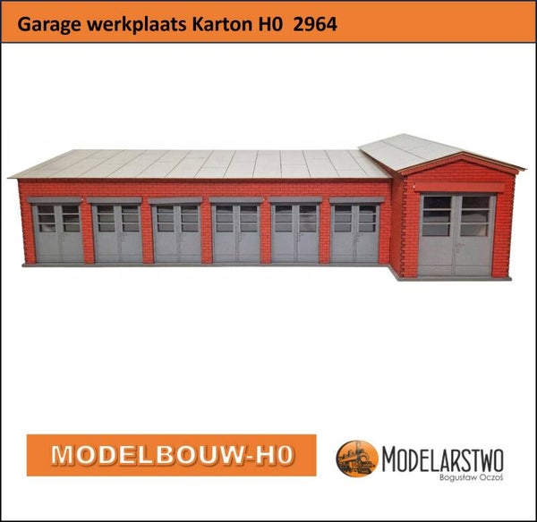 Garage werkplaats Laser Gesneden Karton H0  2964