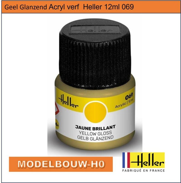 GEEL GLANZEND Acryl verf  Heller 12ml 069
