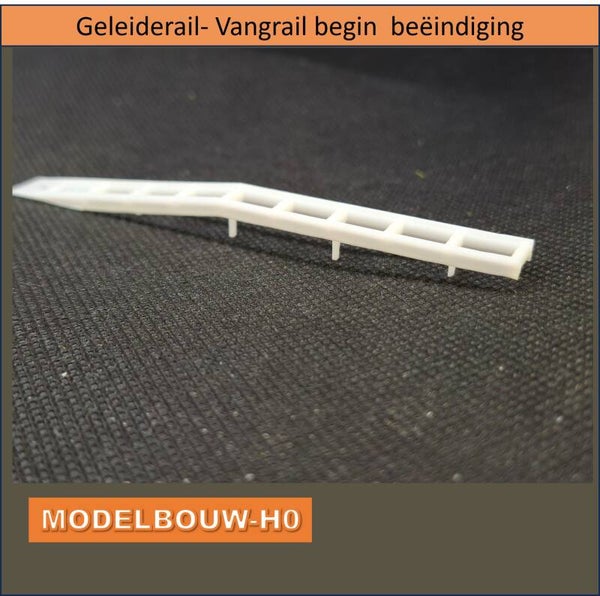 Geleiderail- Vangrail begin beëindiging Hars Modelbouw-H0